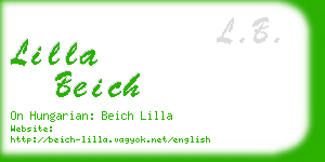 lilla beich business card